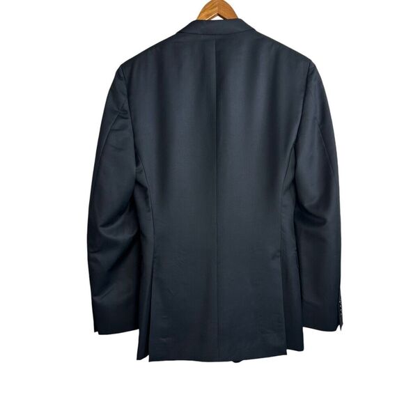 Z Zegna Black Wool Mohair Blazer Mens IT 54L / US 44 Long sport Coat Ermenegildo - Picture 2 of 8